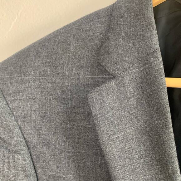 Jos. A. Bank Size 40L Men's Tailored Fit Sport Coat Blazer Jacket Gray Plaid - Picture 6 of 13